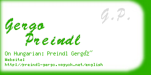 gergo preindl business card